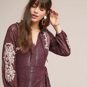 NWT Anthropologie - Amber Embroidered Dress XS